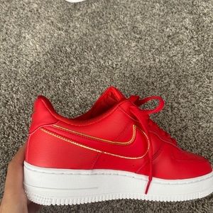 Bright Red Nike Air Force 1s